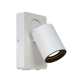 Lucide Nigel - Wandleuchte mit Schalter und USB-Anschluss - 16 x 10 x 11,8 cm - 5W LED inkl - weiß