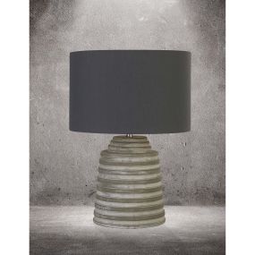 Searchlight Liana - Tischleuchte - Ø 30 x 43 cm - grau