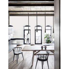 Nova Luce Goccio - Hängeleuchte - 110 x 4,5 x 160 cm - 5 x 7W LED inkl. - schwarz