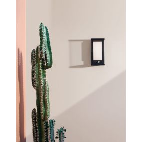Nova Luce Bay - Außenwandleuchte mit Solarsensor und Schalter - 12,6 x 8,3 x 25,2 cm - 1,5W dimmbare LED inkl - IP65 - anthrazit