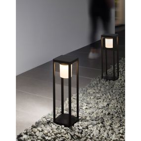Nova Luce Loveto - tragbare Stehleuchte mit Solarsensor - 14,5 x 14,5 x 50 cm - 1,5W dimmbare LED inkl - IP65 - anthrazit