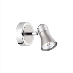 Nova Luce Galeria - Aufbaustrahler - 8 x 11,5 x 11 cm - Nickel satiniert