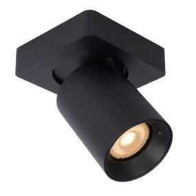 Lucide Nigel - Aufbaustrahler - 10 x 10 x 11,3 cm - 5W dimmbar inkl - dimmbar auf warm - schwarz