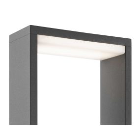 Faro Alp - Gartenleuchte - 15 x 6 x 50 cm - 7W LED inkl. - IP54 - dunkelgrau
