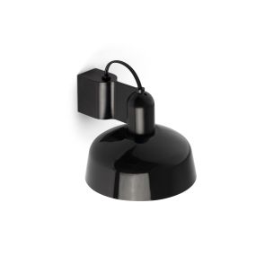 Faro Tatawin - Wandleuchte - Ø 18,4 x 15,5 cm - schwarz satiniert und schwarz glänzend