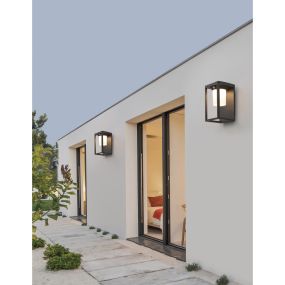 Nova Luce Loveto - Außenwandleuchte mit Solarsensor und Schalter - 14,5 x 16,2 x 24 cm - 1,5W dimmbare LED inkl. - IP65 - anthrazit