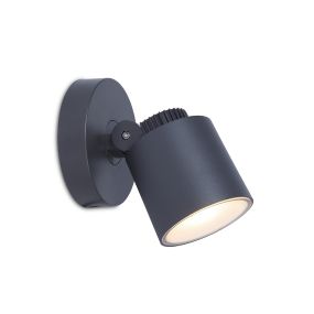 Lutec Explorer - Außenwandleuchte - 10 x 13 x 11 cm - 5,9W LED inkl. - IP54 - dunkelgrau