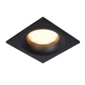 Lucide Ziva - Einbauspot - 85 x 85 mm, Ø 75 mm Einbaugröße - IP44 - schwarz
