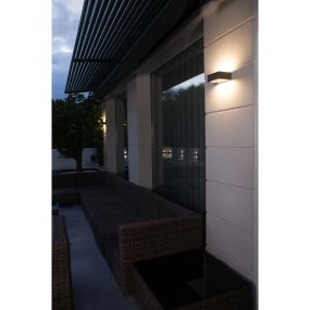 Faro Alp - Wandleuchte - 15 x 13 x 6 cm - 8W LED inkl. - IP54 - dunkelgrau