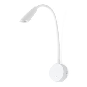 Faro Boken - Wandleuchte mit Schalter - 5 x 46 cm - 3W LED inkl. - matt weiß