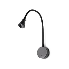 Faro Bell - Wandleuchte mit Schalter - 4 x 50 x 4 cm - 3W LED inkl. - mattschwarz