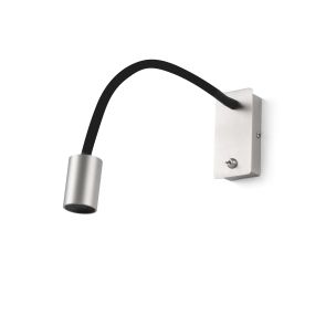 Faro Leser - Wandleuchte mit Schalter - 46 x 12 cm - 5W LED inkl. - Nickel satiniert