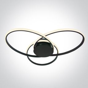 ONE Light Dekorativ - Deckenleuchte - 65 x 8,2 cm - 60W TRIAC dimmbare LED inkl - schwarz