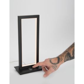 Nova Luce Wenna - Tischleuchte - 17,5 x 10 x 36 cm - 3 Stufen Dimmer - 12W LED inkl. - mattschwarz