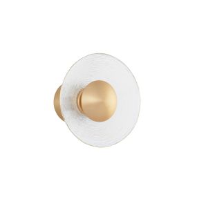 Nova Luce Esil - Wandleuchte - Ø 16 x 10,7 cm - 4W LED inkl. - Messing gold und transparent