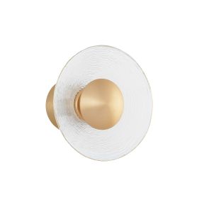 Nova Luce Esil - Wandleuchte - Ø 20 x 11,2 cm - 8W LED inkl. - Messing gold und transparent
