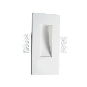 Nova Luce Cirocco - Wandeinbauleuchte - 17 x 8 cm - weißer Gips