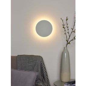 Lucide Eklyps Led - Wandleuchte - Ø 25 x 3 cm - 8W LED inkl. - Weiß