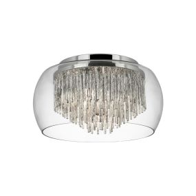 Searchlight Curva - Deckenleuchte - Ø 35 x 18,5 cm - Chrom