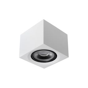 Lucide Fedler - Aufbaustrahler - 12 x 12 x 8,5 cm - 12W dimmbare LED inkl. - dimmbar bis warm - weiß