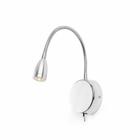 Faro Loke - Wandleuchte mit Schalter - 3 x 32 cm - 3W LED inkl. - Chrom poliert