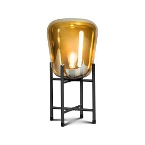 ETH Benn Gold - Tischleuchte - Ø 33 x 65,2 cm - schwarz und gold
