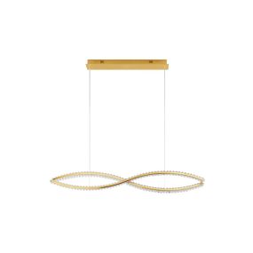 Nova Luce Aurelia - hängeleuchte - 120 x 16 x 150 cm - 95W LED dimmbare inkl. - gold