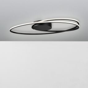 Nova Luce Viarregio - Deckenleuchte - 60 x 35 x 15 cm - 28W LED inkl. - mattschwarz