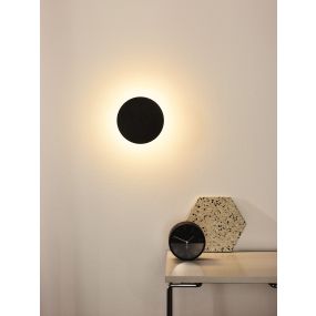 Lucide Eklyps LED - Wandleuchte - Ø 15 x 3 cm - 6W LED inkl - schwarz