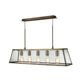 Searchlight Voyager - Hängeleuchte - 90 x 20 x 100 cm - Messing antik