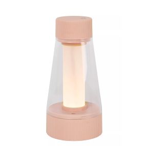 Lucide Lorali - wiederaufladbare Tischleuchte - Ø 7,7 x 16 cm - 1,2W LED mit Dimmfunktion inkl. - IP44 - rosa