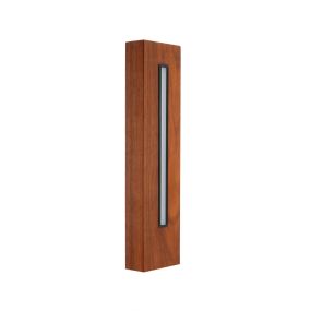 Leuchtenkönig Padauk Line S - Pollerleuchte - 4 × 8,8 × 35 cm + 15 cm Fuß - 2,4W dimmbare LED inkl. - IP65 - Padauk
