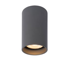 Lucide Delto - Aufbaustrahler - Ø 5,5 x 10 cm - 5W dimmbare LED inkl - dimmbar auf warm - grau