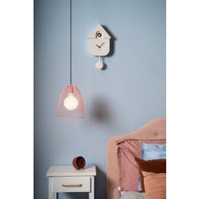Lucide Macarons - Hängeleuchte - Ø 24,5 x 163 cm - rosa