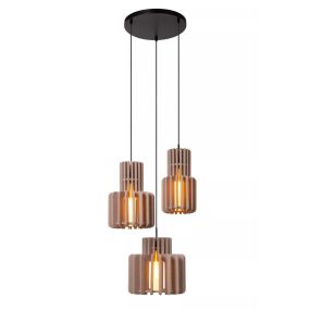 Lucide Rollo - Hängeleuchte - Ø 50 x 150 cm - taupe