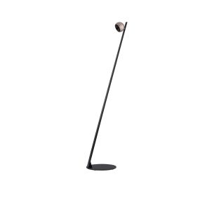 Nova Luce Lusa - Stehleuchte - Ø 30 x 146,5 cm - 6W dimmbar LED inkl. - Mokka Kaffee und schwarz