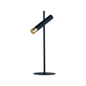 Searchlight Cylinder - Tischleuchte - 18 x 51 cm - 4W LED inkl - schwarz und gold