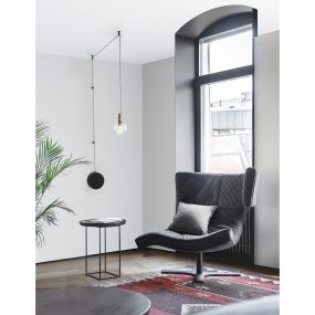 Nova Luce Belar - Hängeleuchte - Ø 10 x 300 cm - 4,8W LED inkl. - Messing und transparent