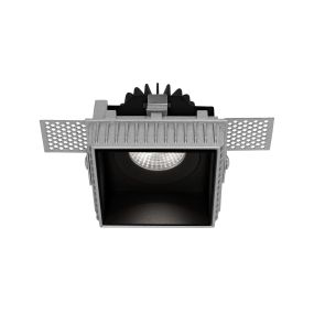 Nova Luce Belluno - rahmenloser Einbaustrahler - 73 x 73 mm, 96 x 96 mm Einbaumaß - IP54 - schwarz
