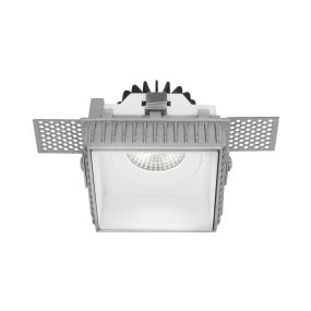 Nova Luce Belluno - rahmenloser Einbaustrahler - 73 x 73 mm, 96 x 96 mm Einbaumaß - IP54 - weiß