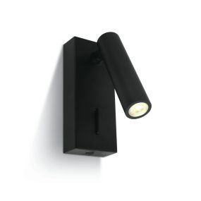 ONE Light Reading Spots - Wandleuchte mit Schalter - 5 x 2,5 x 12 cm - 3W LED inkl. - schwarz