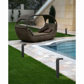 Faro Klamp - Gartenleuchte - 20 x 10 x 66 cm - IP44 - dunkelgrau