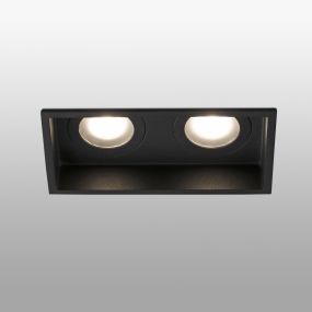 Faro Hyde - Einbaustrahler - 89 x 89 mm, 165 x 83 mm Einbaumaß - IP44 - mattschwarz