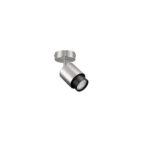 Nova Luce Ison - Aufbaustrahler 1L - Ø 8 x 17 cm - Satin Nickel