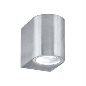 Searchlight Stratton - Außenwandleuchte - 7 x 8 cm - IP44 - satiniert silber