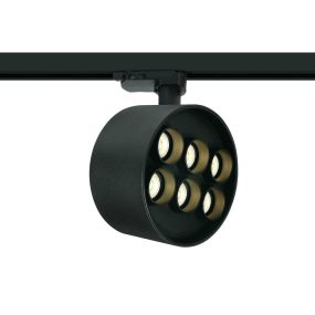 ONE Light Dark Light Tubes - Stromschienenstrahler - 3-Phasen-Schienensystem - Ø 13,5 x 7,7 cm - 36W LED inkl. - schwarz