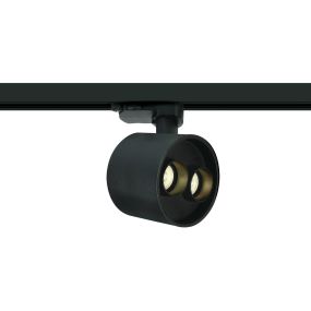 ONE Light Dark Light Tubes - Stromschienenstrahler - 3-Phasen-Schienensystem - Ø 9 x 7,3 cm - 12W LED inkl. - schwarz