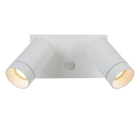 Lucide Taylor - Außenwandleuchte mit Sensor - 18 x 10 x 15,6 cm - IP44 - weiß