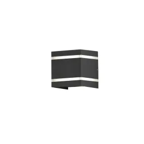 Konstsmide Cremona - außenwandleuchte - 14 x 11 x 14 cm - 6W LED inklusive - IP54 - anthrazit