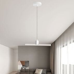 Creative Cables - Hängeleuchte runde Fassung 1L - 12 x 200 cm - S14d - weiß